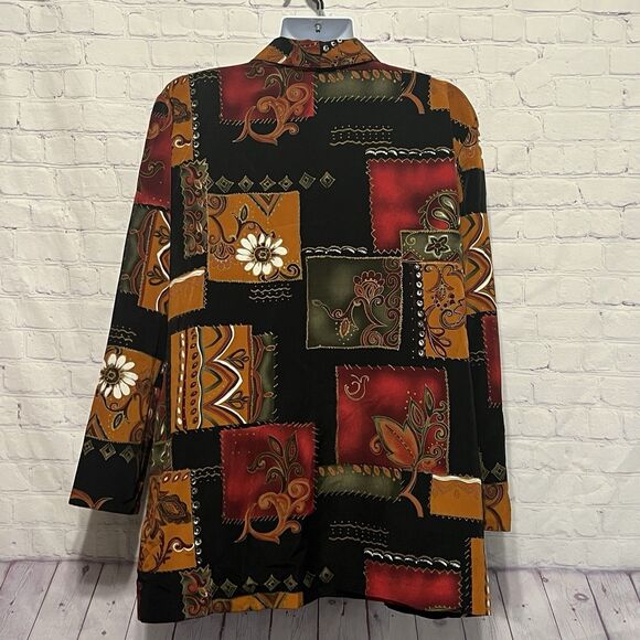 Kensington Square Vintage Women's Blazer Made in USA Brown Single Button Size 3X - Picture 5 of 13